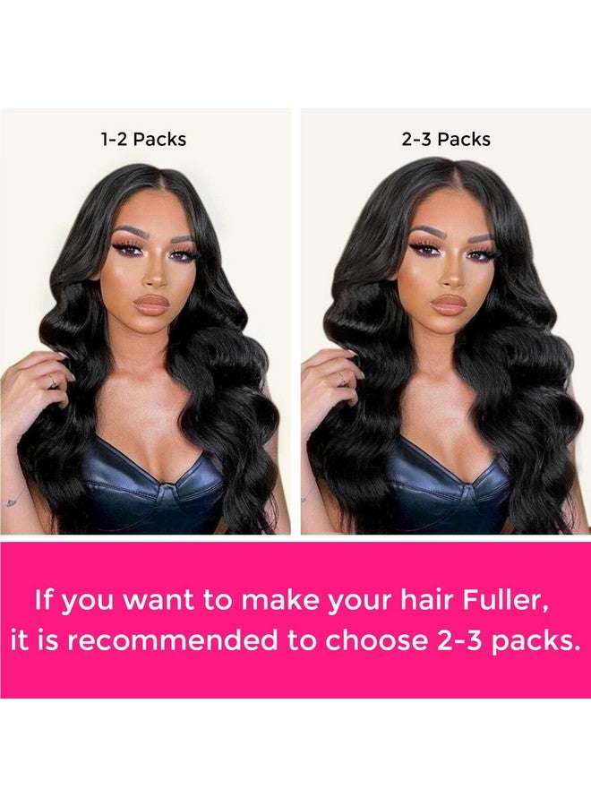 Lashey Seamless Clip In Hair Extensions Remy Human Hair Extensions 110G 7Pcs Body Wave Natural Black Clip In Hair Extensions 100% Real Soft Human Hair Natural Black Human Hair Extensions 14 Inch - Image 5