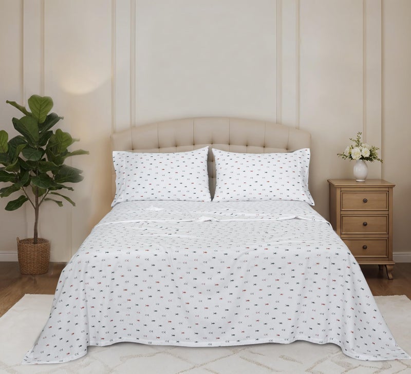 RUVANTI Flannel Sheets Twin Size - 100% Cotton Double Brushed Twin Sheets Set, Deep Pockets 16 Inches, All Seasons Breathable & Extra Soft Bed Sheets, Warm & Cozy, 3 Piece, Little Swimmers - Image 2