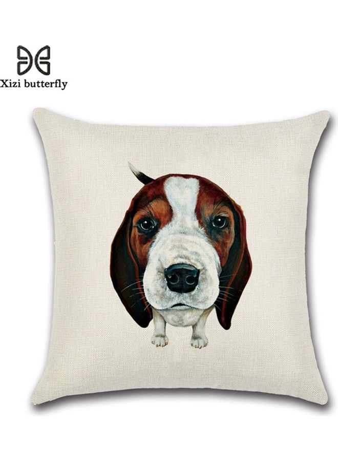 NIBEMINENT Cartoon Sketch Dog Printed Cushion Cover Multicolour - Image 2