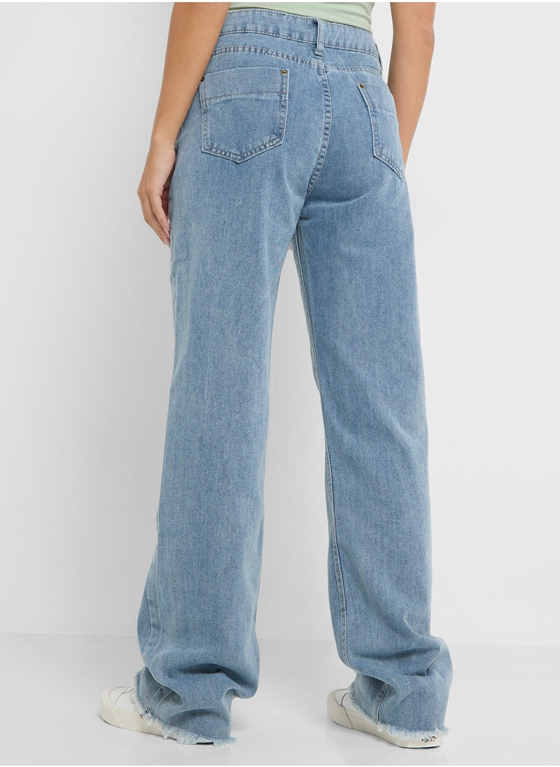 Ginger High Rise Wide Leg Jeans  - Image 3
