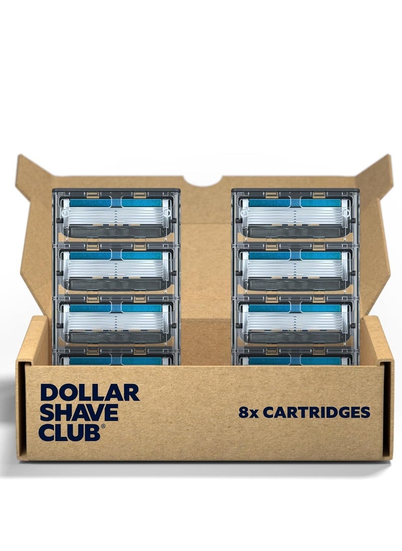 DOLLAR SHAVE CLUB - Dollar Shave Club | 6 Blade Razor Refills (8 Pack) | 6 Stainless Steel Blades for a Close & Comfortable Shave - Image 1