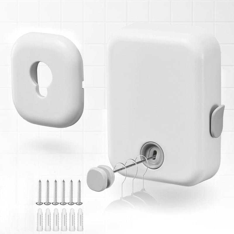 Heavy Duty Retractable Clothesline - Indoor & Outdoor Wall Mounted Drying Line - Image 1