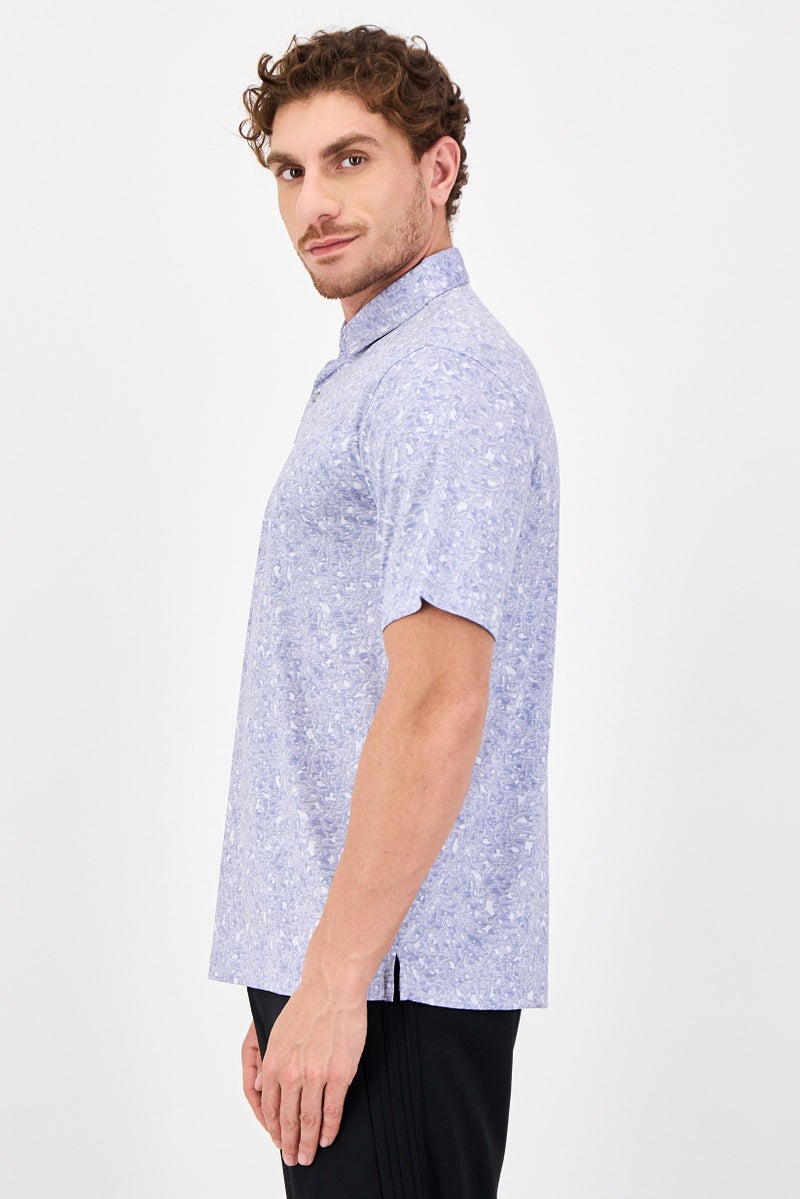 Greg Norman Men Sportswear Fit Short Sleeve Golf Polo Shirt, Lavender - Image 3