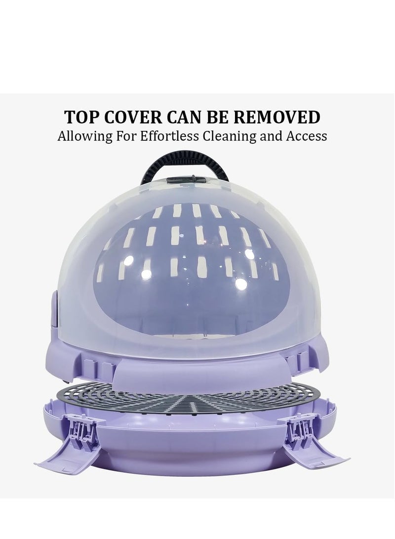 NNC PETS Pet carrier with Carrying handle, Stylish and Lightweight, 42 Pet capsule with safety lock, Transparent view, Fully enclosed pet carrier for small and Medium cats, Breathable cat travel case, (Purple) - Image 5