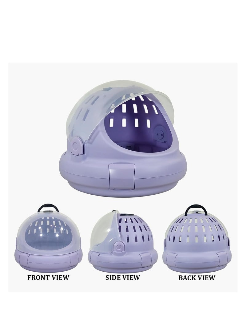 NNC PETS Pet carrier with Carrying handle, Stylish and Lightweight, 42 Pet capsule with safety lock, Transparent view, Fully enclosed pet carrier for small and Medium cats, Breathable cat travel case, (Purple) - Image 3