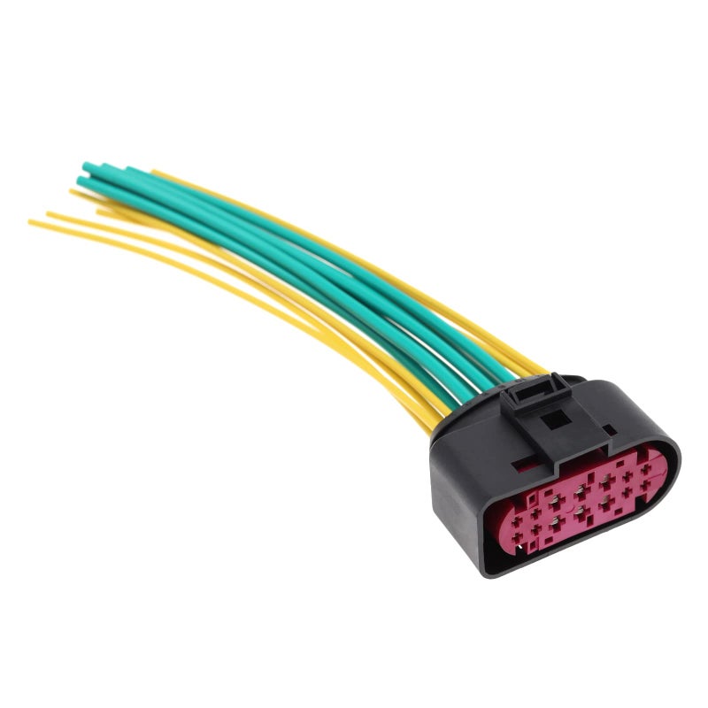 Micro Traders 14Pin Headlight Xenon Lamp Plug Connector Compatible with VW Audi Skoda Seat 1J0973737 15cm