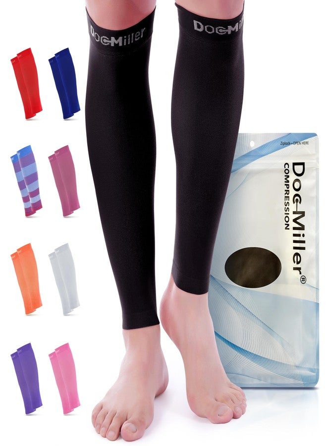 Doc Miller Premium Calf Compression Sleeve 1 Pair 20-30mmHg Strong Calf Support Multiple Colors Graduated Sports Running Recovery Shin Splints Varicose Veins Argyle Skin Tones 2XL 3XL 4XL 5XL - Image 1