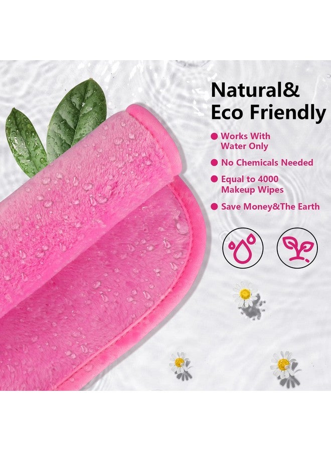 Orighty Makeup Remover Cloths Pack Of 4 Reusable Microfiber Facial Cleansing Cloths Remove Instantly Dirt Makeup&Waterproof Mascara With Just Water 15.5 X 7.5 In Blue/Purple/Black/Pink - Image 3