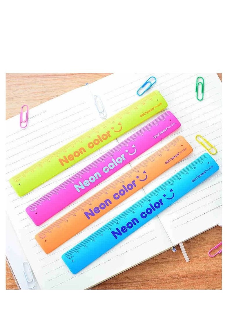 Deli 4-Piece Flexible Ruler Set Multicolour - Image 3