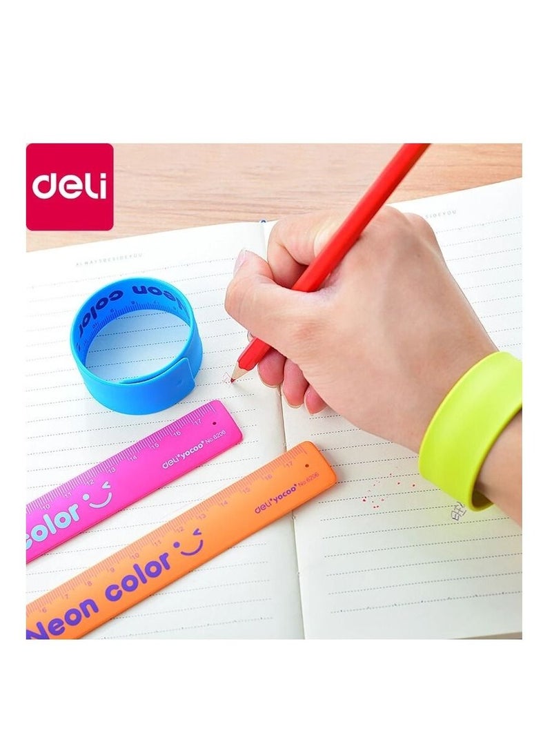 Deli 4-Piece Flexible Ruler Set Multicolour - Image 2