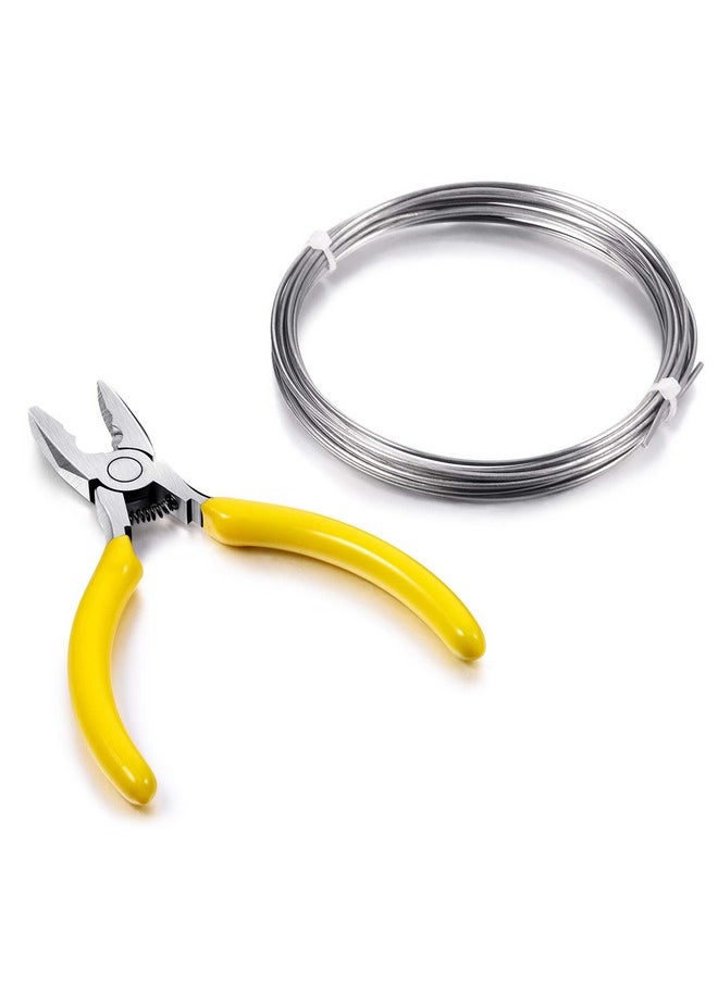 Mudder - 10 Feet High Temp Wire Nichrome Heat Resistant Metal Wire 17 Gauge With A Mini Plier General Purpose Support Wire Craft Wire For Diy Jewelry Making - Image 1
