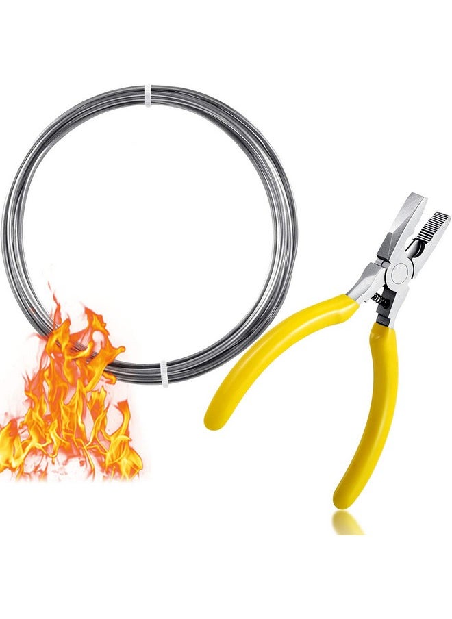 Mudder - 10 Feet High Temp Wire Nichrome Heat Resistant Metal Wire 17 Gauge With A Mini Plier General Purpose Support Wire Craft Wire For Diy Jewelry Making - Image 1