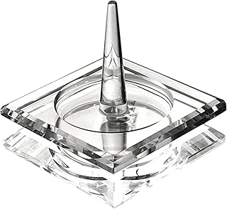 HD H&D Square Crystal Glass Ring Holder for Jewelry - Image 1