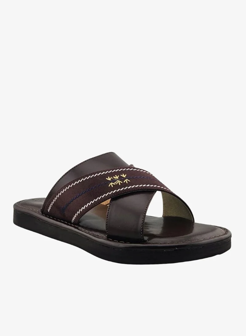 الفانوس صندل رجالي بحزام متقاطع الفانوس تصميم خليجي مطرز