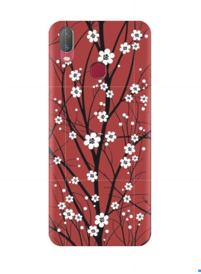 غطاء حماية واقٍ لهاتف فيفو Y11 نقشة زهور