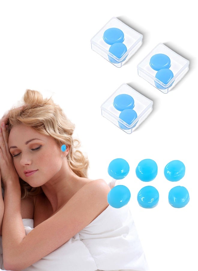 Wish Plus Earplugs for Sleeping Swimming – Reusable Moldable Soft Gel Strong Noise Cancelling Ear Plugs, Zero Pressure Fit (Individually packaged - Blue) - Image 1