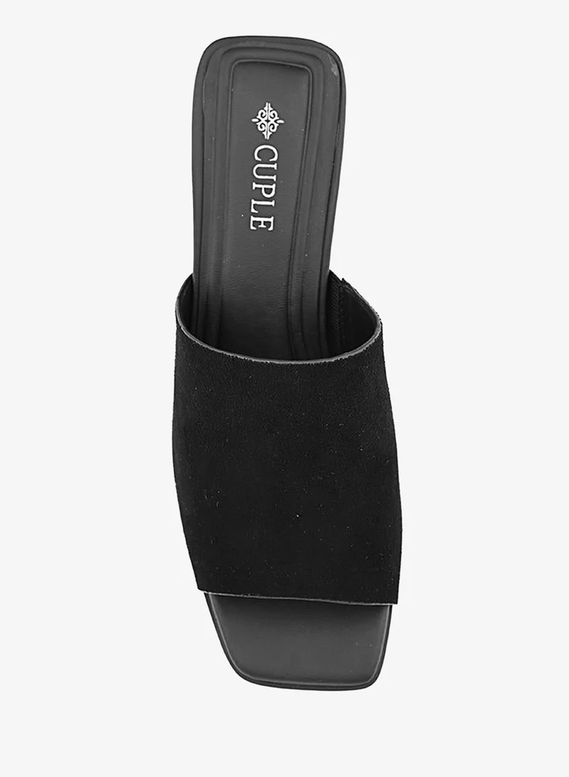 Cuple Black Women Block Heel Mule Heels for Women | Best Price UAE