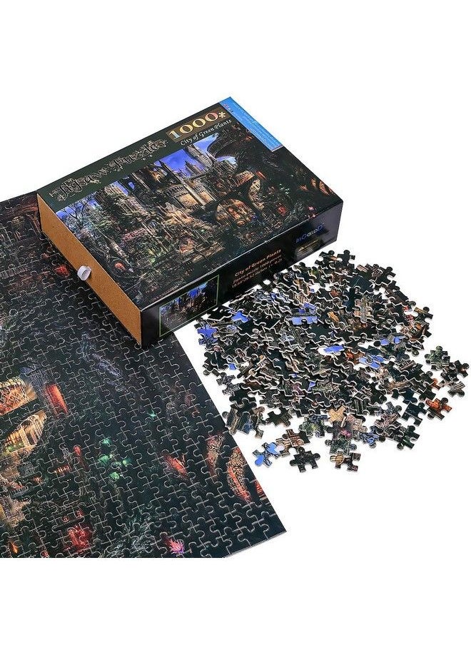 Ingooood Jigsaw Puzzle 1000 Pieces For Adult Fantasy Series City Of Green Plants_Ig 1146 Entertainment Wooden Puzzles Toys  - Image 3