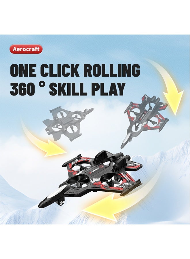 لعبة طائرة X92S Stunt Fighter RC، جاهزة للطيران، جهاز تحكم عن بعد 2.4 جيجاهرتز، زر إرجاع واحد، تعديل ثلاث سرعات، حركات بهلوانية دوارة 360 درجة، حماية من إسفنج EPP لمزيد من الأمان، هدية للأطفال والأولاد والبنات - Image 4