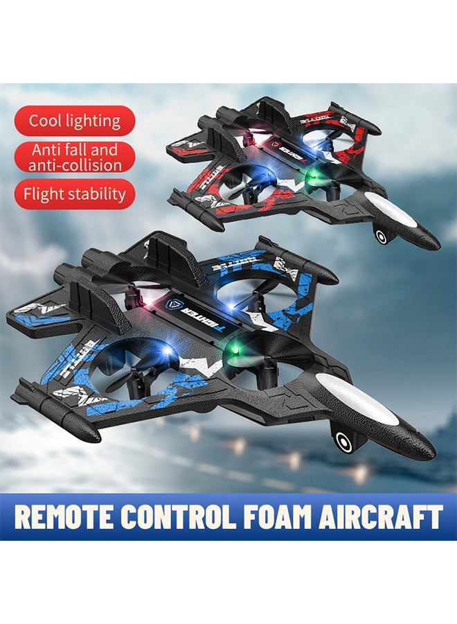 لعبة طائرة X92S Stunt Fighter RC، جاهزة للطيران، جهاز تحكم عن بعد 2.4 جيجاهرتز، زر إرجاع واحد، تعديل ثلاث سرعات، حركات بهلوانية دوارة 360 درجة، حماية من إسفنج EPP لمزيد من الأمان، هدية للأطفال والأولاد والبنات - Image 3