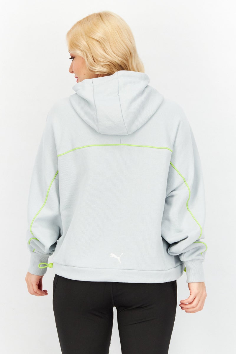 PUMA Puma x Roaringwild Women Sportswear Fit Embroidered Logo Training Hoodie, Sky Blue - Image 2