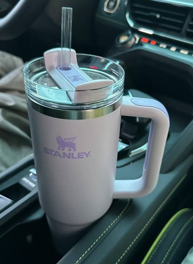 Stanley Quencher H2.0 FlowState Stainless Steel Vacuum Insulated Tumbler with Lid and Straw for Water, Iced Tea or Coffee, Smoothies and More, 40 Ounces Stainless Steel - Image 3