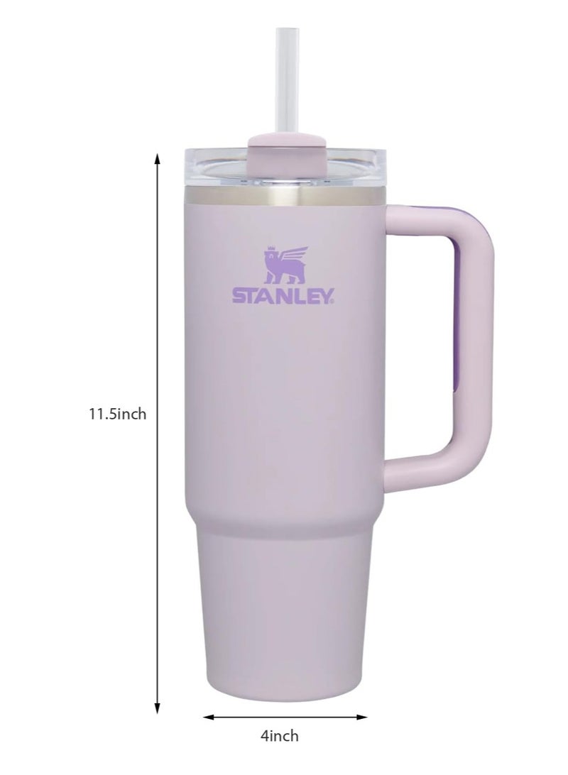 Stanley Quencher H2.0 FlowState Stainless Steel Vacuum Insulated Tumbler with Lid and Straw for Water, Iced Tea or Coffee, Smoothies and More, 40 Ounces Stainless Steel - Image 5