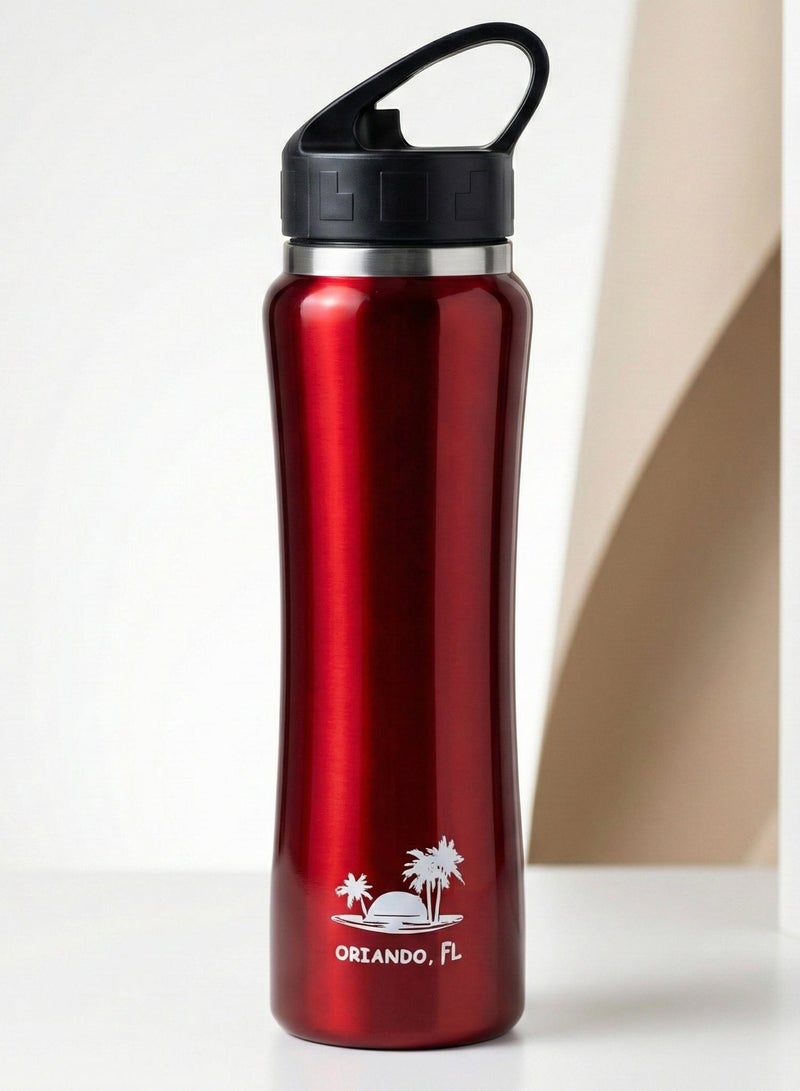 أو جي إس قارورة ماء رياضية ستانلس بتصميم عملي عزل حراري يحافظ على  البرودة 24 ساعة والحرارة 12 ساعة - Image 1