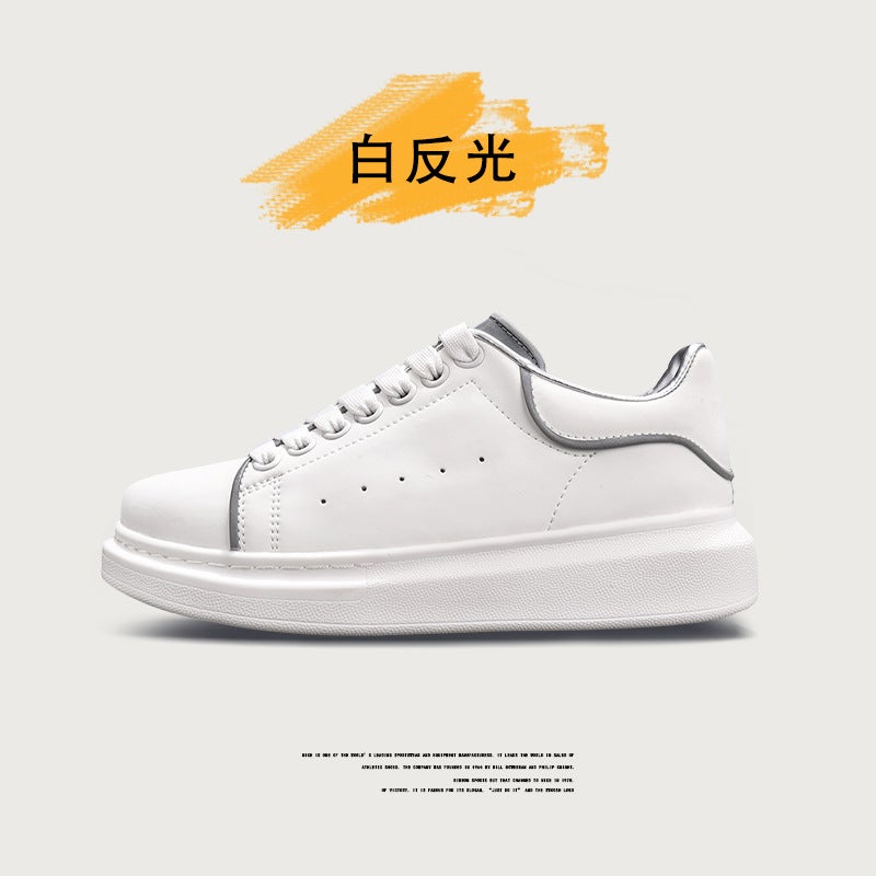 Putian Shoes Mcqueen White Shoes Thick-Soled Women's Shoes Black Thick-Soled All-Black Black Warrior Height-Increasing Sneakers for Men - Image 1