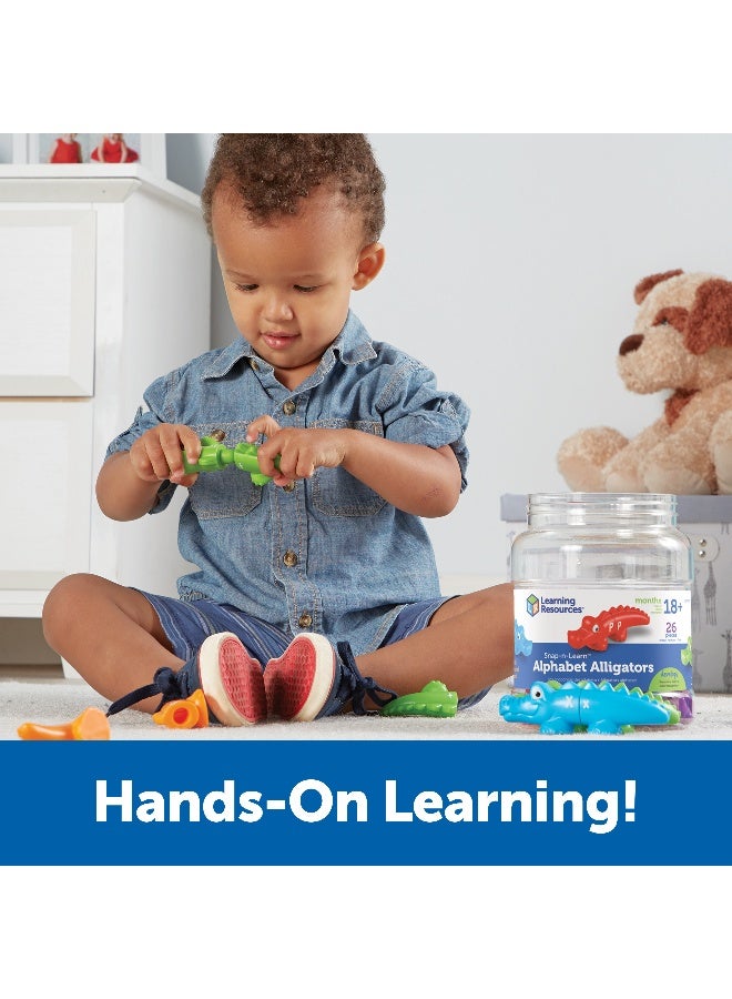ليرننج ريسورسز موارد التعلم Snap-n-Learn لعبة مطابقة الحروف الأبجدية، الحروف الكبيرة والصغيرة، المهارات الحركية الدقيقة والتعرف على الحروف، للأعمار من سنتين فما فوق - Image 3