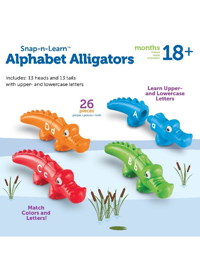 ليرننج ريسورسز موارد التعلم Snap-n-Learn لعبة مطابقة الحروف الأبجدية، الحروف الكبيرة والصغيرة، المهارات الحركية الدقيقة والتعرف على الحروف، للأعمار من سنتين فما فوق - Image 4