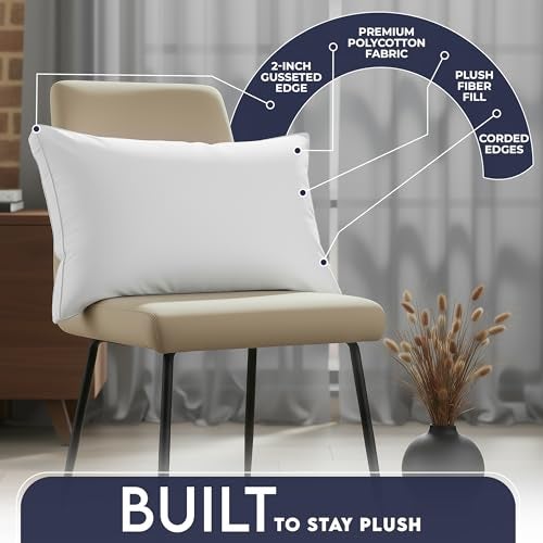 Utopia Bedding Bed Pillows for Sleeping King Size White Set of 4 Soft Fluffy Pillow with Down Alternative Filling Cooling Hotel Quality Gusseted Pillow for Back Stomach or Side Sleepers - Image 3