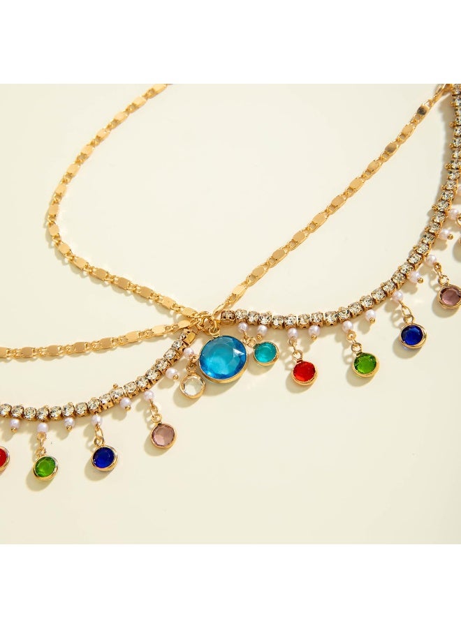 Crystal Rhinestone Gems Jewelry Head Chains For Women Gold Boho Headbands Sparkly Bridal Headpieces Sparkle Crystal Headwear For Prom Makeup Accessories - Image 5