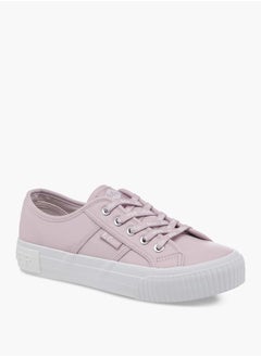 Lee Cooper Women's Logo Embossed Sneakers with Lace-Up Closure  - Image 3