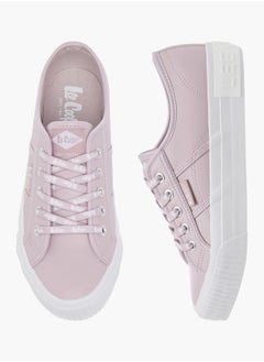 Lee Cooper Women's Logo Embossed Sneakers with Lace-Up Closure  - Image 1