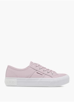 Lee Cooper Women's Logo Embossed Sneakers with Lace-Up Closure  - Image 2