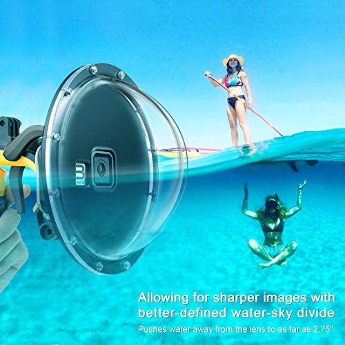 GEPULY Dome Port for GoPro Hero 8 Black, Dome Port Lens with Waterproof Housing Case Shutter Trigger Floating Hand Grip for Hero 8 Black Snorkeling Diving Underwater Photography - Image 5