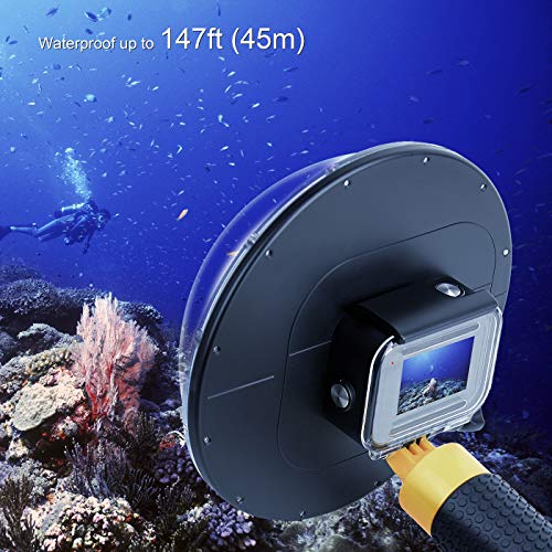 GEPULY Dome Port for GoPro Hero 8 Black, Dome Port Lens with Waterproof Housing Case Shutter Trigger Floating Hand Grip for Hero 8 Black Snorkeling Diving Underwater Photography - Image 3