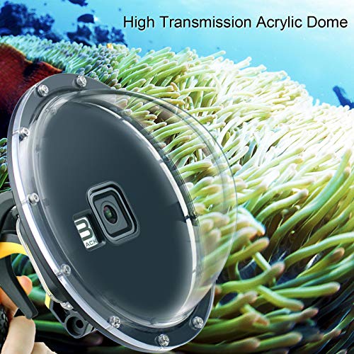 GEPULY Dome Port for GoPro Hero 8 Black, Dome Port Lens with Waterproof Housing Case Shutter Trigger Floating Hand Grip for Hero 8 Black Snorkeling Diving Underwater Photography - Image 2