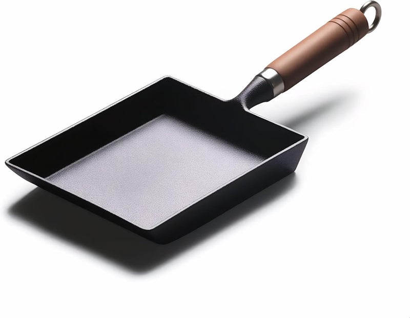 Japanese-style cast-iron tamagoyaki pan (oven-safe; suitable for making pancakes and steaks), black - Image 1