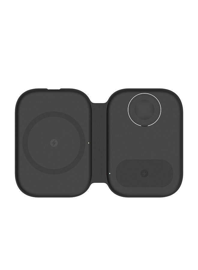 General F20 Magnetic Foldable Wireless Charger, 3 in 1 Charging Station, 15W Fast Charging Pad, for Multiple Devices, Compatible with iOS Phone Watch Earphones, Replacement for Samsung Phone Earbuds  - Image 1