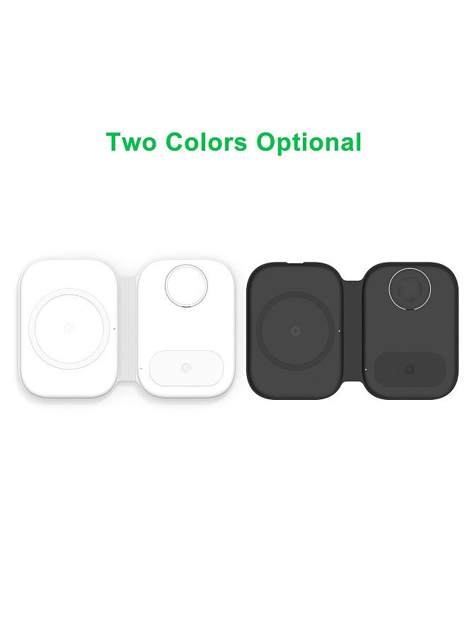General F20 Magnetic Foldable Wireless Charger, 3 in 1 Charging Station, 15W Fast Charging Pad, for Multiple Devices, Compatible with iOS Phone Watch Earphones, Replacement for Samsung Phone Earbuds  - Image 4