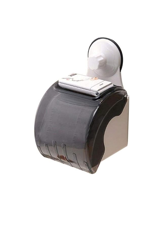 DRAMA HOME - Waterproof Bathroom Toilet Wall Sucker Roll Holder Tissue Box Paper Stand Fast Absorption - Image 1