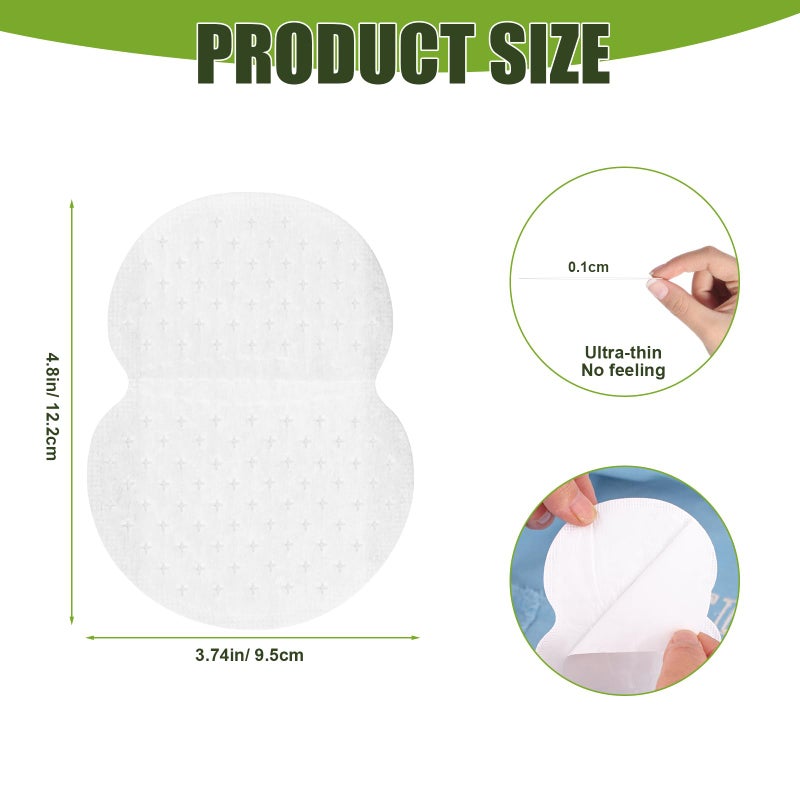 YSSPPOY Armpit Sweat Pads, 80 Packs Underarm Sweat Pads for Women and Men, Disposable Sweat Pads for Under Arms, Extra Adhesive Armpit Shields, All-day Underarm Defense - Image 5