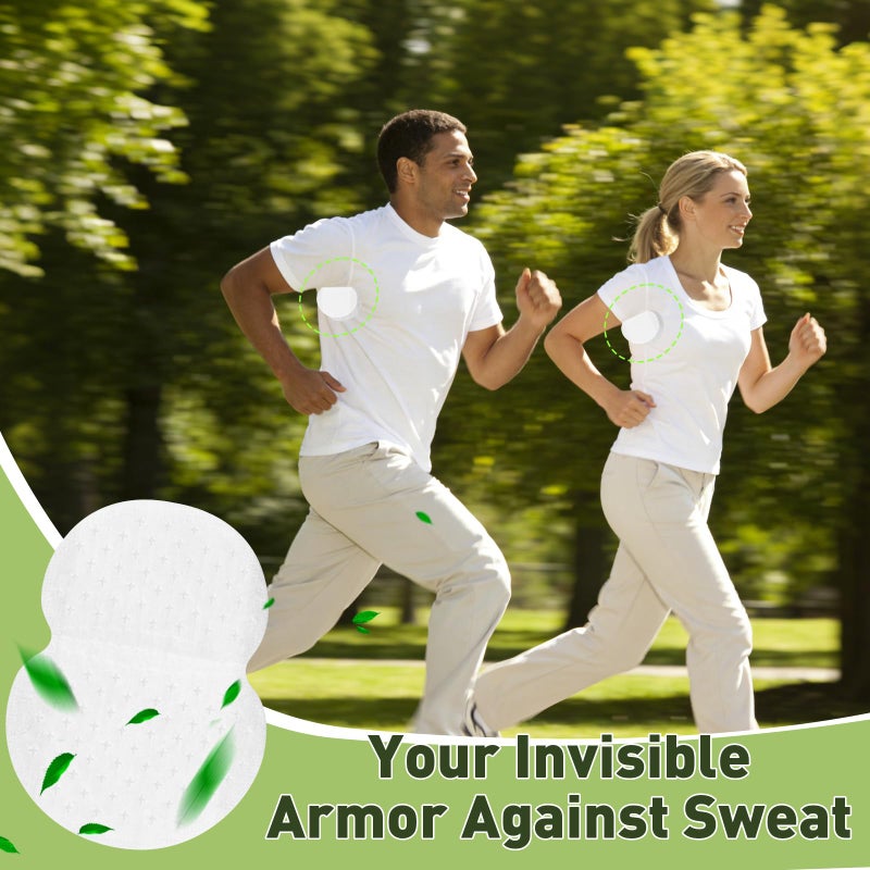 YSSPPOY Armpit Sweat Pads, 80 Packs Underarm Sweat Pads for Women and Men, Disposable Sweat Pads for Under Arms, Extra Adhesive Armpit Shields, All-day Underarm Defense - Image 2
