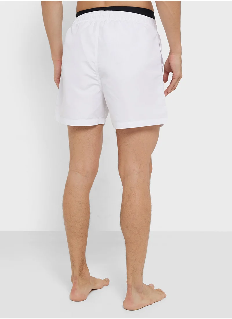 EMPORIO ARMANI Beachwear Logo  Drawstring Shorts