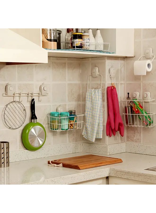 Set Of 6 Heavy Duty No Drill Kitchen Wall Storage With Suction Cup Holders - Image 1