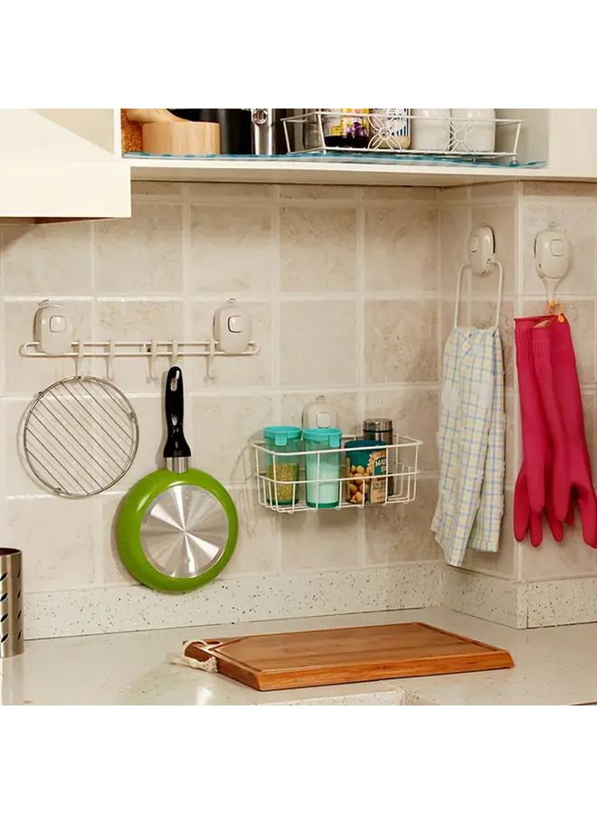 Set Of 6 Heavy Duty No Drill Kitchen Wall Storage With Suction Cup Holders - Image 2