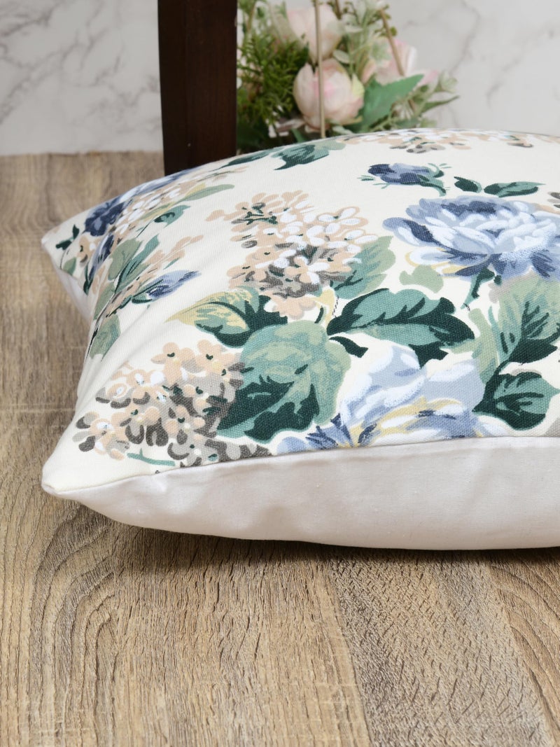 Clasiko Premium Duck Cotton Decorative Throw Cushion Covers for Sofa Living Room ; Set of 5; 22x22 Inches; Spring Meadow - Image 4