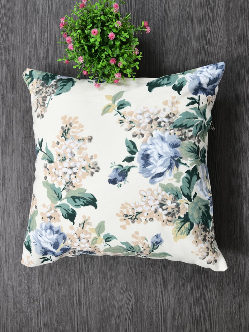 Clasiko Premium Duck Cotton Decorative Throw Cushion Covers for Sofa Living Room ; Set of 5; 22x22 Inches; Spring Meadow - Image 5